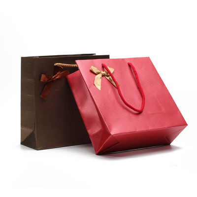 Twill Grain Papel de cartón de buen gusto Bolsas de regalo de joyería Contenedor de embalaje