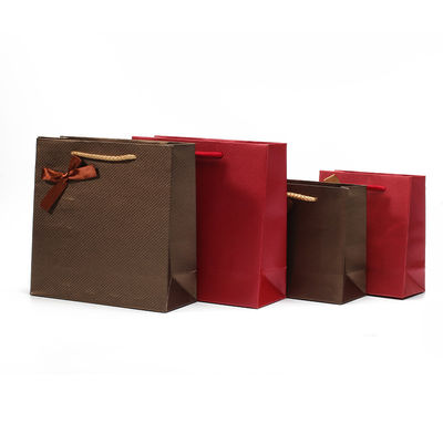 Twill Grain Papel de cartón de buen gusto Bolsas de regalo de joyería Contenedor de embalaje