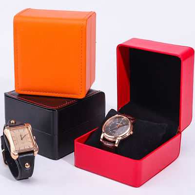 Cuadro de embalaje de relojes de lujo de cuero PU impermeable