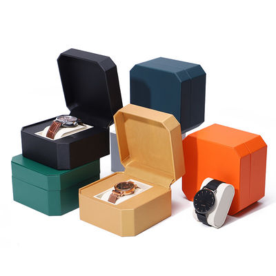 comprar Caja de relojes de cuero de lujo con revestimiento de terciopelo suave para regalo online manufacture