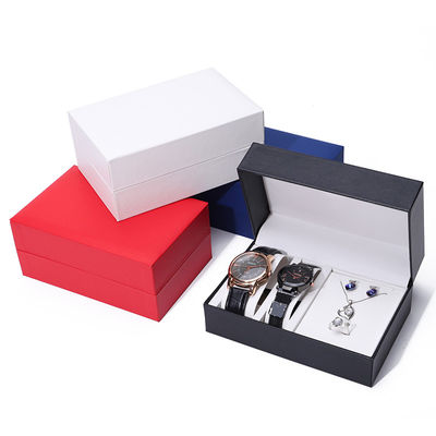 Caja de relojes de papel duro de gran capacidad caja de almacenamiento de joyas resistente multifunción