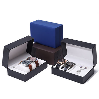 Caja de relojes de papel duro de gran capacidad caja de almacenamiento de joyas resistente multifunción