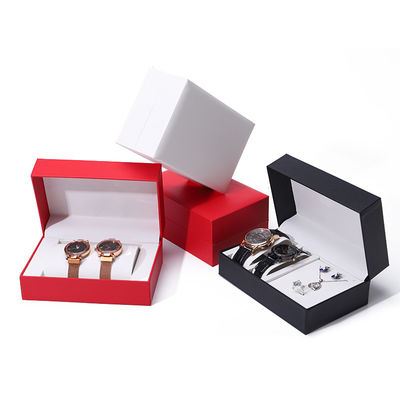 Caja de relojes de papel duro de gran capacidad caja de almacenamiento de joyas resistente multifunción