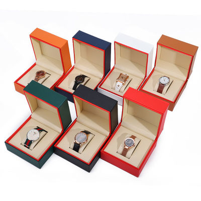 Bolsa de embalaje de relojes de cuero de polietileno de color suave y práctico