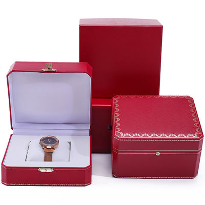 comprar Caja de relojes de papel duro octogonal con ornamento de botón de oro online manufacture