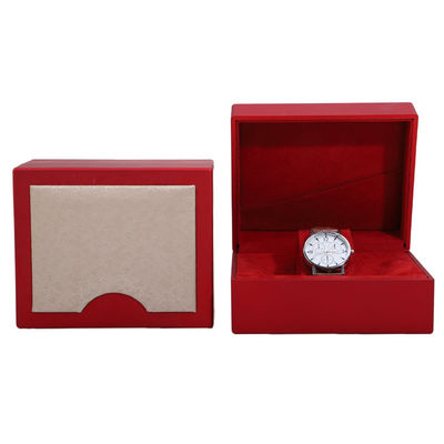 Caja de plástico de relojes de embalaje con un estilo de cuero.