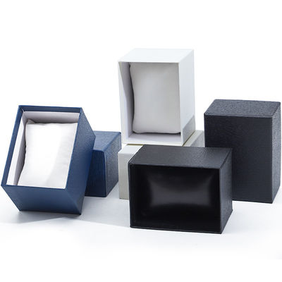 Caja de embalaje de reloj de papel de grano de piedra de lujo de almacenamiento de caja dura logotipo personalizado