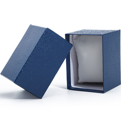Caja de embalaje de reloj de papel de grano de piedra de lujo de almacenamiento de caja dura logotipo personalizado