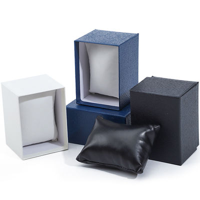 Caja de embalaje de reloj de papel de grano de piedra de lujo de almacenamiento de caja dura logotipo personalizado