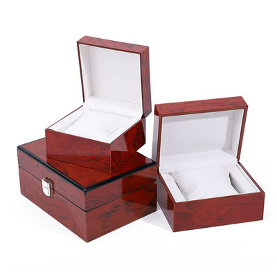 comprar Exquisita caja de relojes de lujo de madera brillante online manufacture