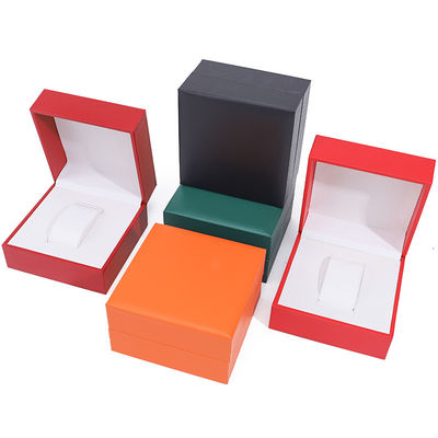 Caja de relojes de plástico desmontable elegante caja de almacenamiento de lujo con revestimiento de terciopelo suave