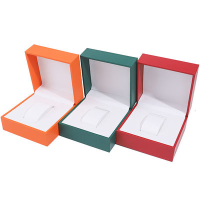 Caja de relojes de plástico desmontable elegante caja de almacenamiento de lujo con revestimiento de terciopelo suave