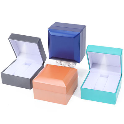 Hecho a mano magnífico mini reloj de lujo embalaje caja de protección soporte convexo para hombres
