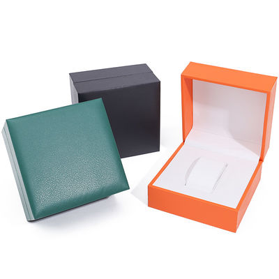 Caja de relojes de plástico desmontable elegante caja de almacenamiento de lujo con revestimiento de terciopelo suave