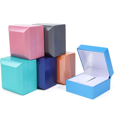 Hecho a mano magnífico mini reloj de lujo embalaje caja de protección soporte convexo para hombres
