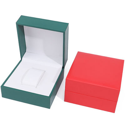 Caja de relojes de plástico desmontable elegante caja de almacenamiento de lujo con revestimiento de terciopelo suave