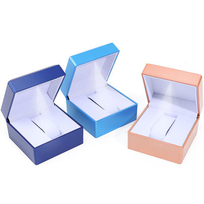 Hecho a mano magnífico mini reloj de lujo embalaje caja de protección soporte convexo para hombres