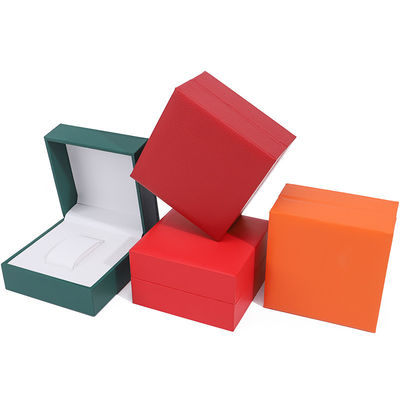 Caja de relojes de plástico desmontable elegante caja de almacenamiento de lujo con revestimiento de terciopelo suave