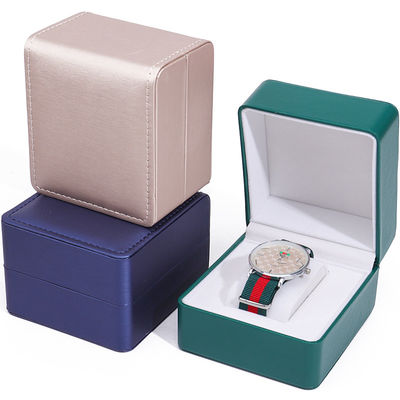 Pincel acabado relojes de cuero falso Caja de almacenamiento Cuadro de lujo para el día de San Valentín