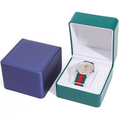 Brush Grain Smooth False Leather Reloj de almacenamiento caja hecha a mano Chic Luxury Packaging para hombres