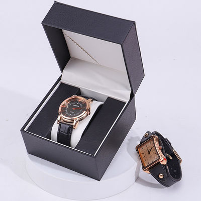 Cuadro de relojes de cuero falso caja de embalaje caja de Casio resistente al polvo de buen gusto para regalo