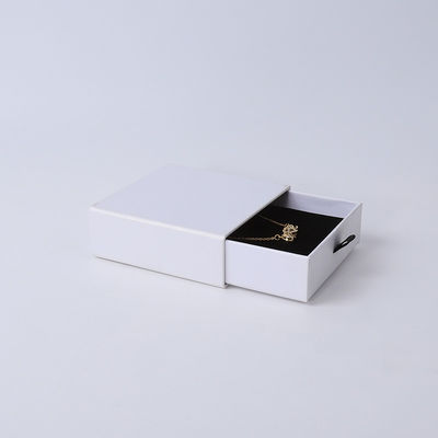 Fabricación al por mayor Eco amigable regalo de alta calidad Caja de joyería personalizado anillo personalizado collar de orejas brazalete embalaje papel cartón blanco cajón de joyería caja con logotipo