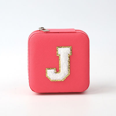 comprar Joyería de lujo Caja de almacenamiento de regalos portátil personalizada de cuero pequeño Rosa Roja Joyería organizador de viajes online manufacture