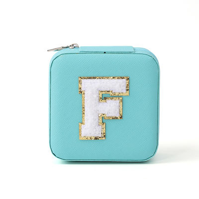 comprar Caso de viaje organizador de joyas de piel pequeña portátil azul celeste online manufacture