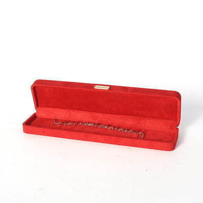 Fabricación al por mayor Caja de joyería de lujo personalizada de alta gama Collar Brazalete Orecillos Anillo conjunto de joyas Embalaje Veludo rojo Caja de joyas con logotipo