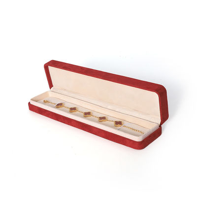 Embalaje de caja de joyería roja premium con impresión 3D para juego grande de collar, pulsera, aretes y anillo