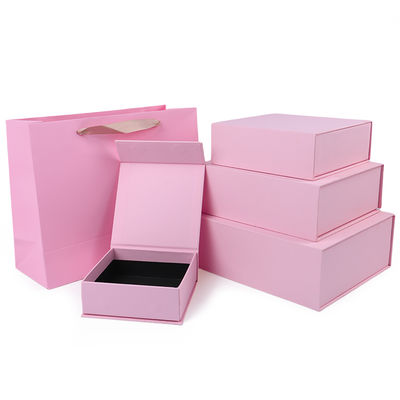 Fabricación al por mayor de alta calidad Caja de regalo magnética Embalaje Logotipo personalizado de lujo de cartón ecológico Papel rosa Caja de joyas magnéticas