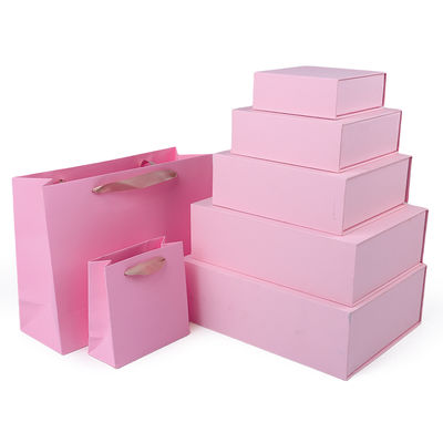 Fabricación al por mayor de alta calidad Caja de regalo magnética Embalaje Logotipo personalizado de lujo de cartón ecológico Papel rosa Caja de joyas magnéticas