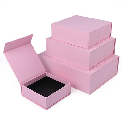 Fabricación al por mayor de alta calidad Caja de regalo magnética Embalaje Logotipo personalizado de lujo de cartón ecológico Papel rosa Caja de joyas magnéticas