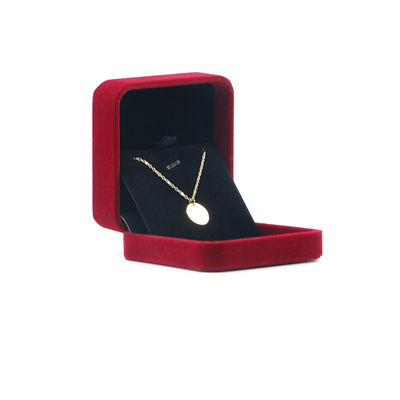 Caja de joyería de terciopelo de alta gama OEM ODM, logotipo personalizable de lujo, caja de joyería de terciopelo rojo