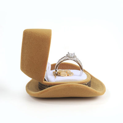 Caja de anillos de vaquero de terciopelo premium personalizada y personalizable para regalos de Navidad