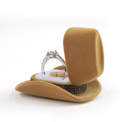 Caja de anillos de vaquero de terciopelo premium personalizada y personalizable para regalos de Navidad