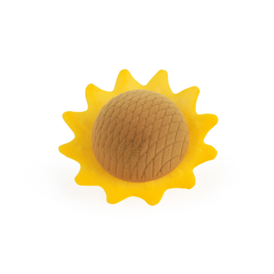 caja de joyería amarilla de terciopelo de girasol personalizada de alta calidad para anillo
