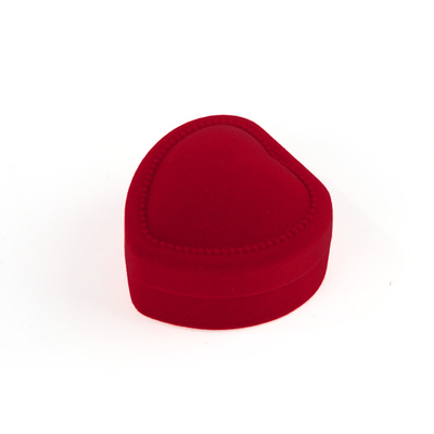 caja de anillos de joyería roja de terciopelo para el día de San Valentín