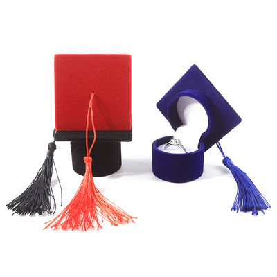 personalizado hign calidad de cartón de mortero de terciopelo caja de joyas de terciopelo para regalos de Navidad