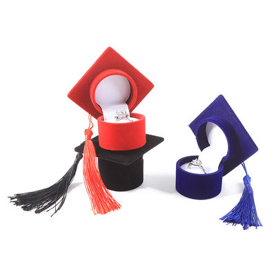 personalizado hign calidad de cartón de mortero de terciopelo caja de joyas de terciopelo para regalos de Navidad