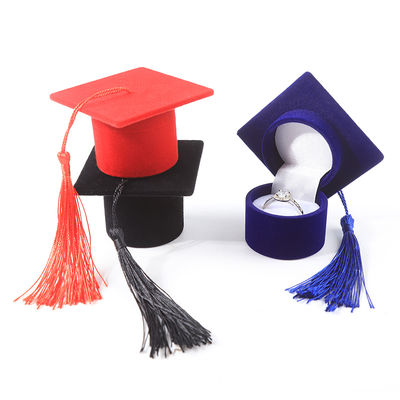 personalizado hign calidad de cartón de mortero de terciopelo caja de joyas de terciopelo para regalos de Navidad