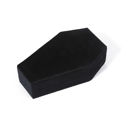 Organizador de almacenamiento personalizado de terciopelo negro Joyero de viaje Caja de regalo de joyería OEM para Navidad