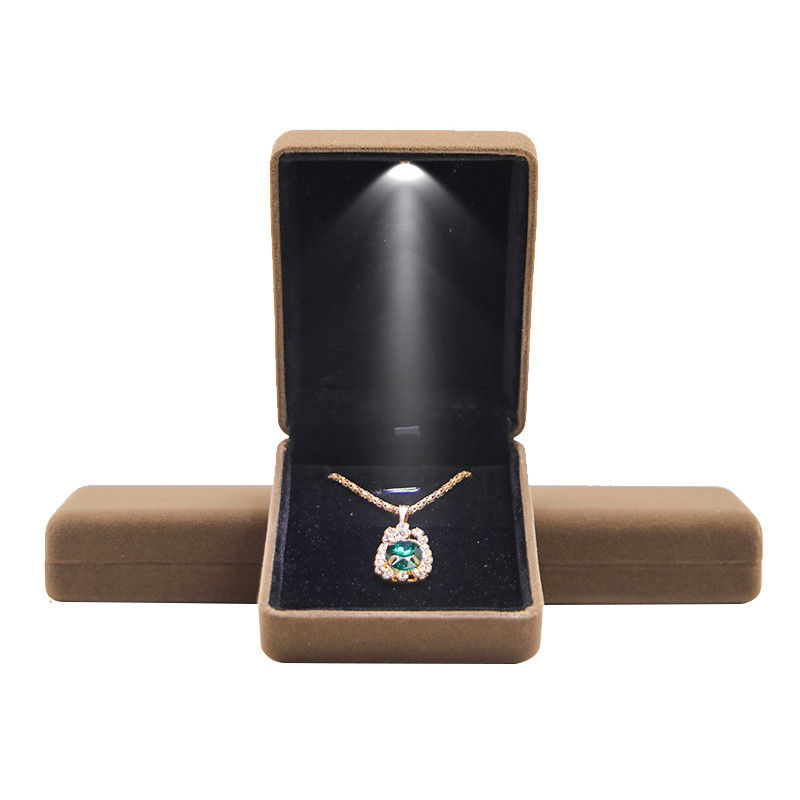 Caja de embalaje de joyas de lujo de Hanhong con luz
