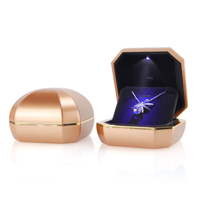 Caja de joyas LED Hanhong Redonda Luz Blanca de lujo bombilla de embalaje para tamaño personalizado