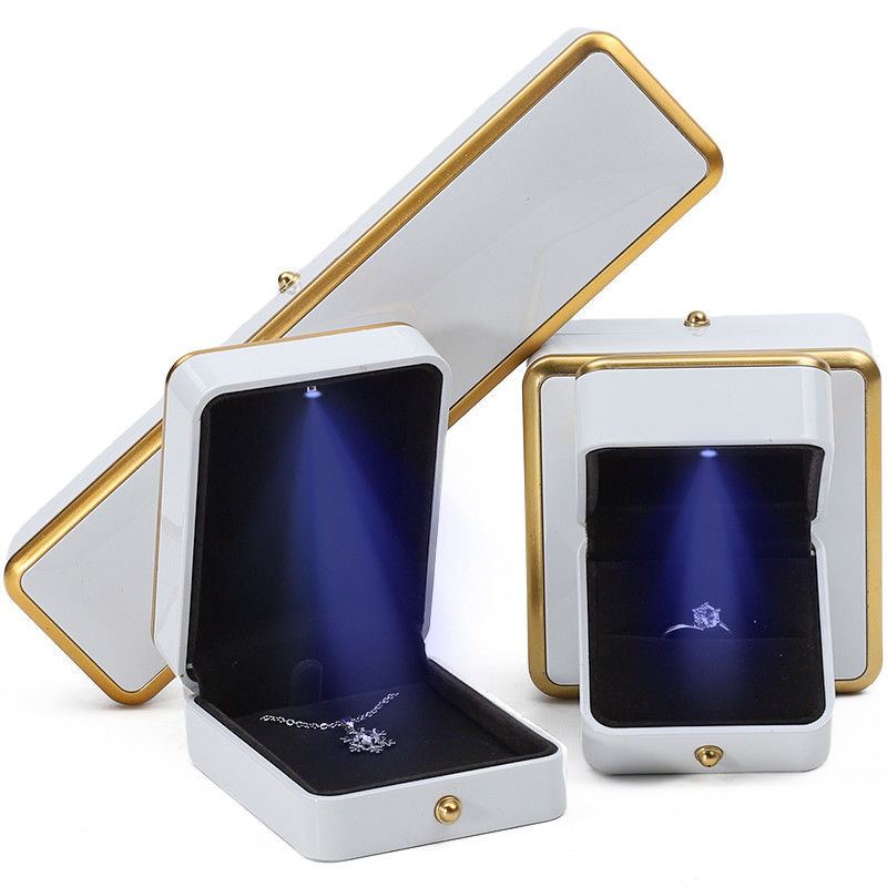 Lujo de lujo de lujo de lujo de lujo de lujo de lujo caja de joyería caja de almacenamiento de joyas con interior de terciopelo suave