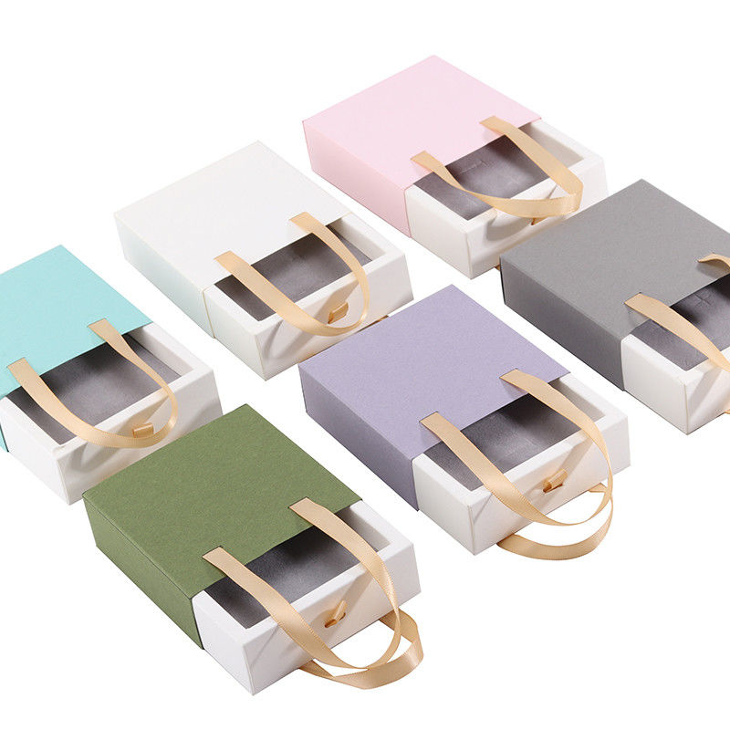 El más nuevo estilo de cartón de cajón deslizante personalizado para la caja de anillos caso de papel logotipo personalizado