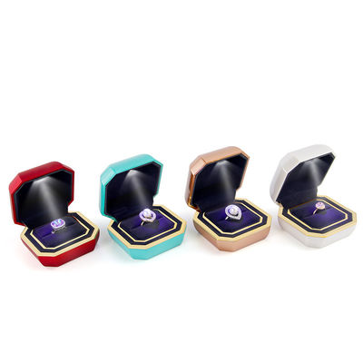 Cajas de joyas de plástico de terciopelo para Hanhong Pulseras multicolores Ahorros Joyería Luz