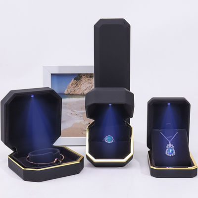 Handmade Plastic Velvet Jewelry Packaging Box for Bracelet Earrings Pendant Necklace Ring