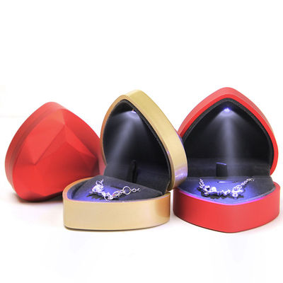 Envases de joyas de plástico LED de tamaño personalizado para pendientes y pulseras de collar de anillo