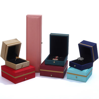 Custom Ring Necklace Bracelet Packaging Box Made of Leather for Wedding Jewelry at Hanhong
